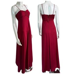 Vintage 70s Spaghetti Strap Minimalist Red Dress